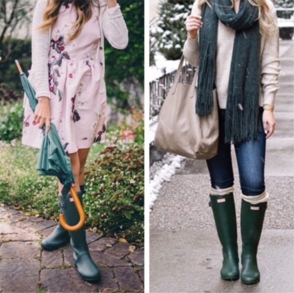 💚🔹️Hunter🔹️Original Matte Tall Rain Boots, Hunter Green NEW - Picture 7 of 8
